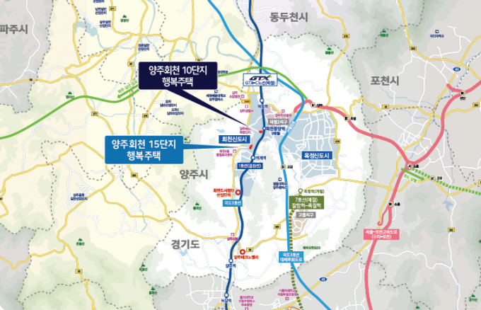 양주회천 A15, A10(2)블록 위치도. /사진제공=양주시
