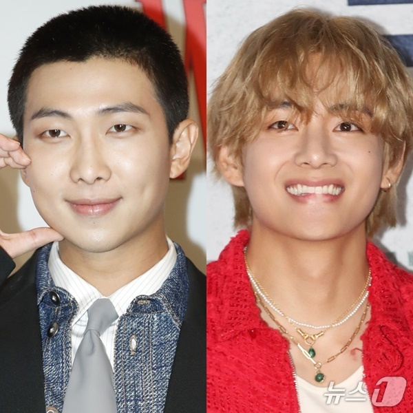 그룹 방탄소년단 RM(왼쪽), 뷔/뉴스1 DB