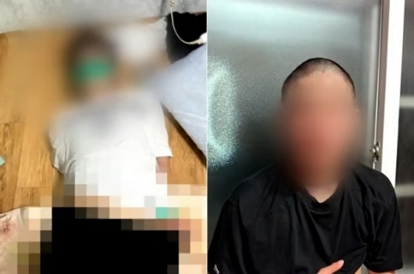 중학생 시절부터 4년 동안 동급생을 폭행하고 괴롭힌 남학생 4명이 경찰에 입건됐다. 사진은 피해 학생이 청테이프로 결박된 모습(왼쪽)과 강제로 삭발당한 모습. /사진=JTBC '사건반장' 캡처