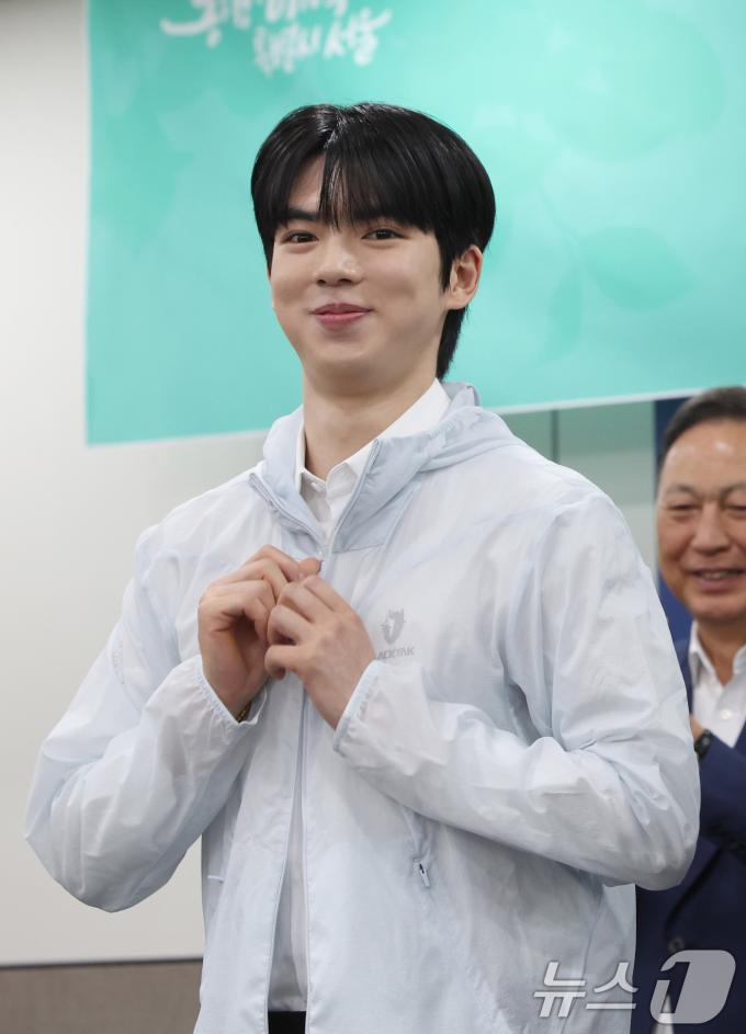 대한체육회 선수위원회  신임 위원 후보로 나선 차준환. (공동취재)