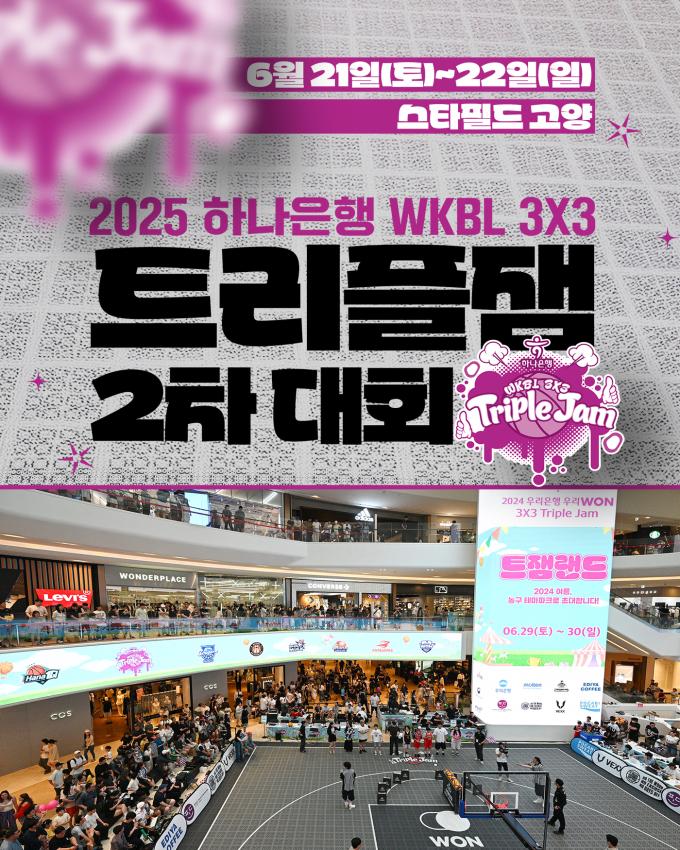 2025 하나은행 WKBL 3x3 트리플잼 엠블럼.(WKBL 제공)