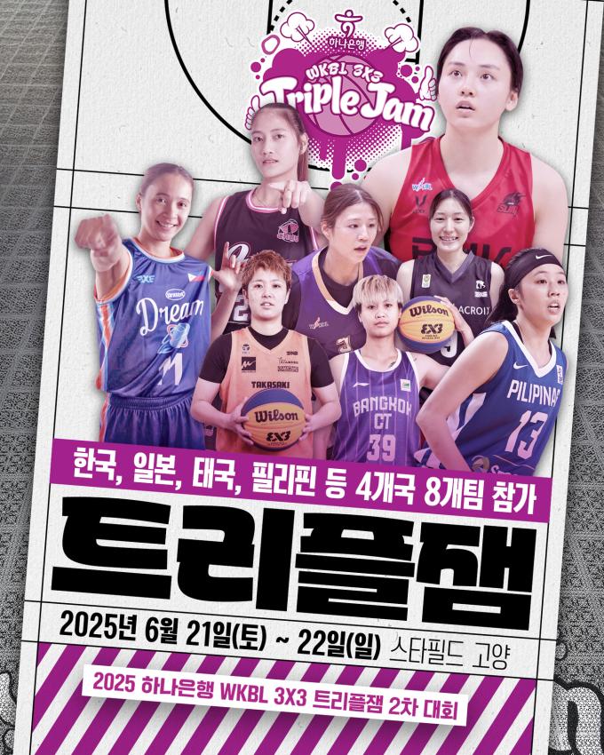 2025 하나은행 WKBL 3x3 트리플잼 2차 대회가 21일과 22일 열린다. (WKBL 제공)
