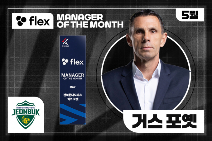 거스 포옛 전북 현대모터스 감독이 이달의 감독상을 받았다. /사진=한국프로축구연맹 제공