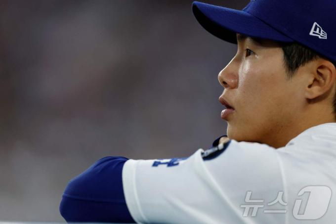 LA 다저스 김혜성은 16일(한국시간) 샌프란시스코 자이언츠전부터 3경기 연속 결장했다. ⓒ AFP=뉴스1