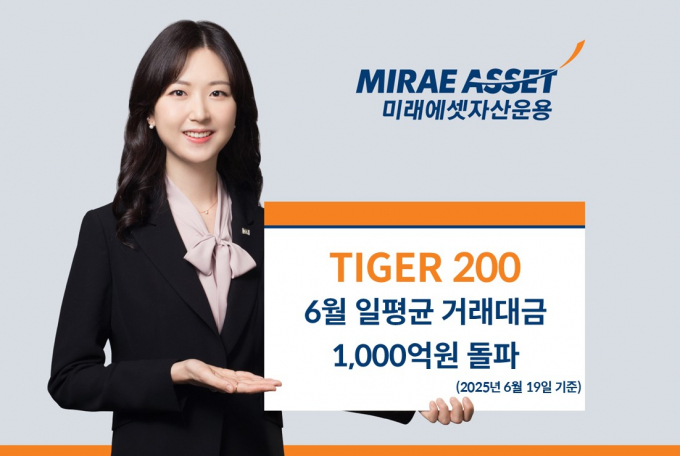'TIGER 200 ETF' 6월 일평균 거래대금 1000억 돌파