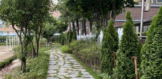 대안여중에 조성한 학교숲 모습. /사진제공=안양시