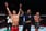 UFC 데뷔전에서 승리한 뒤 기뻐하는 고석현(왼쪽).(UFC 제공)