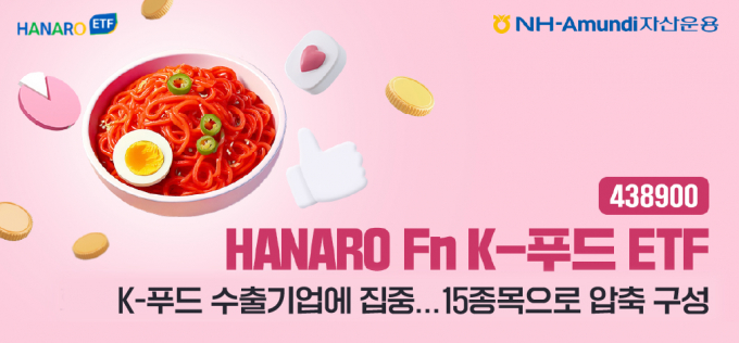 NH아문디자산운용이 HANARO Fn K-푸드 ETF를 리모델링해 수출 강점 종목을 늘렸다. 사진은 ETF 홍보 이미지./사진=NH아문디운용