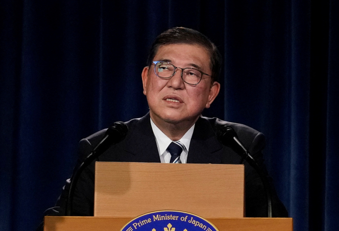 이시바 시게루 일본 총리가 네덜란드 헤이그에서 열리는 북대서양조약기구(NATO·나토) 정상회의에 불참한다. 사진은 이시바 총리가 지난 17일(현지시각) 캐나다 앨버타주 캘거리에서 열린 G7 정상회담 후 기자회견 하는 모습. /사진=로이터