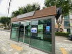 미세먼지 쉼터형 버스 승강장 설치 모습. /사진제공=안성시