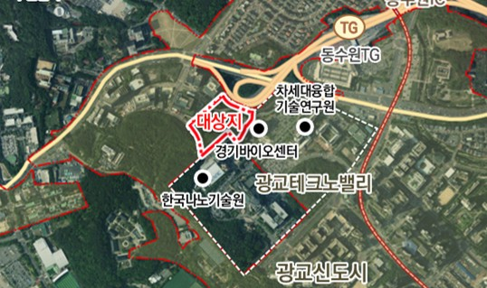 광교TV '바이오 유휴부지' 위치도. /사진제공=경기도 