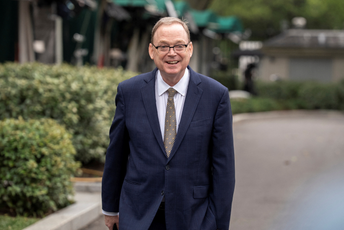 미국 백악관에서 도널드 트럼프 미국 대통령이 감세 법안이 통과되면 국가별 관세율을 직접 결정할 것이라고 전했다. 사진은 지난달 27일(현지시각) 캐빈 해싯 백악관 국가경제위원장이 미국 워싱턴D.C 백악관에서 인터뷰 한 모습. /사진=로이터