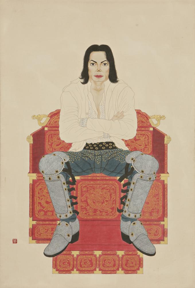 손동현, '왕의 초상 (40 One More Chance)', 2008, 지본수묵채색, 194 &times; 130 cm, 작가 소장 (서울시립미술관 제공)
