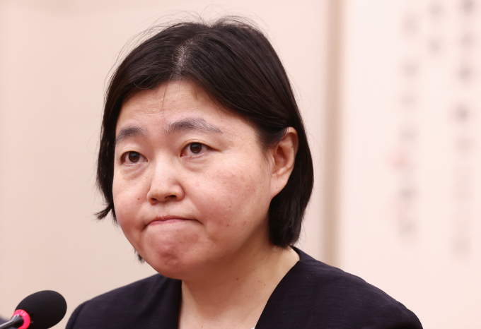 법무부가 지난 일 임은정 대전지검 부장검사를 서울동부지검장으로 발탁했다.사진은 2024년 7월2일 임은정 대전지방검찰청 부장검사가 서울 여의도 국회에서 열린 김영철 서울북부지검 차장검사 '탄핵소추사건 조사'와 관련한 청문회에 참석한 모습. /사진=뉴스1