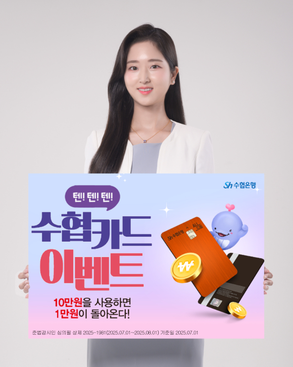 Sh수협은행은 최근 출시한 ALL드림 신용카드 신규가입 고객 대상 ‘텐!텐!텐!’ 이벤트를 진행한다. /사진=sh수협은행