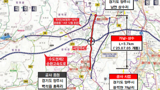 '국지도39호선 양주 가납~상수 도로' 위치도. /사진제공=경기도
