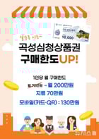                                                                    곡성 심청상품권 구매 한도 홍보물/뉴시스