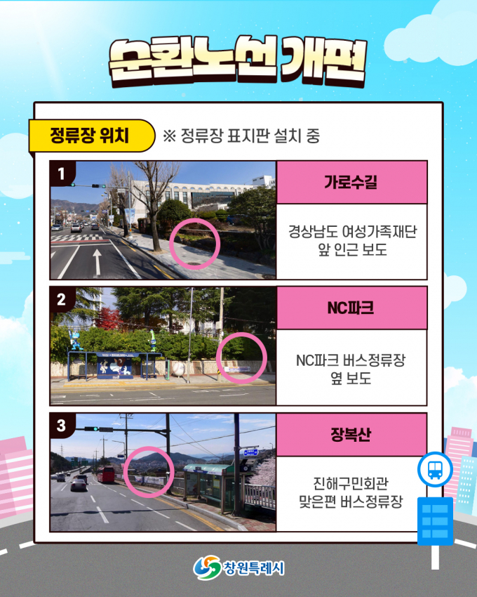 창원시티투어버스가 7월 3일부터 순환노선을 개편, 운영한다./사진=창원시