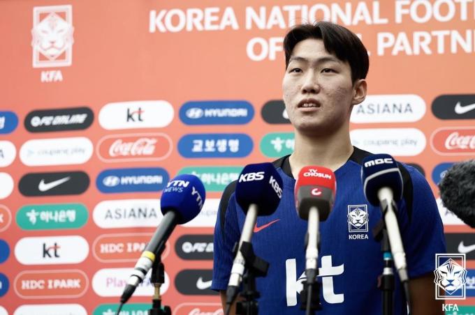 축구 대표팀의 막내 강상윤. (대한축구협회 제공)
