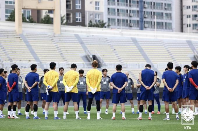 동아시안컵을 준비하는 축구대표팀 (대한축구협회 제공)