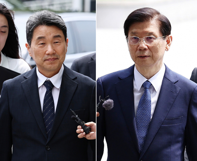 12·3 비상계엄 관련 내란·외환 사건을 수사하는 내란 특검이 지난 4일 이주호 교육부 장관과 박종준 전 경호처장을 소환해 조사를 진행했다. 사진은 이주호(왼쪽) 교육부 장관과 박종준 전 경호처장이 지난 4일 서울 서초구 서울고등검찰청으로 출석한 모습. /사진=뉴스1