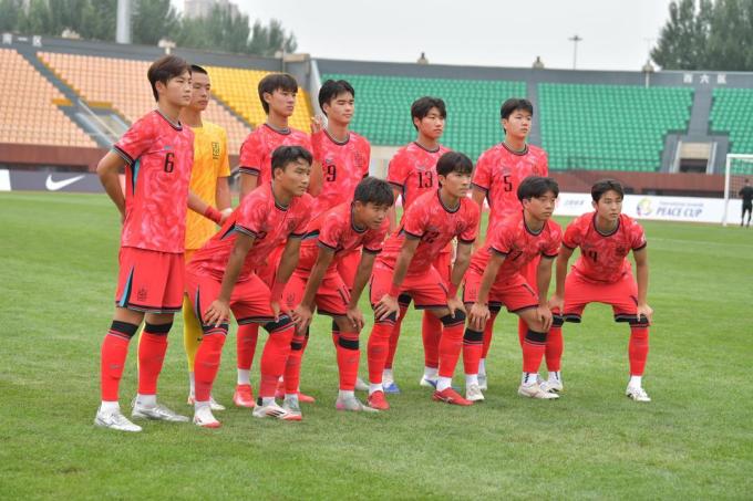 16세 이하 축구대표팀. (중국축구협회 제공)