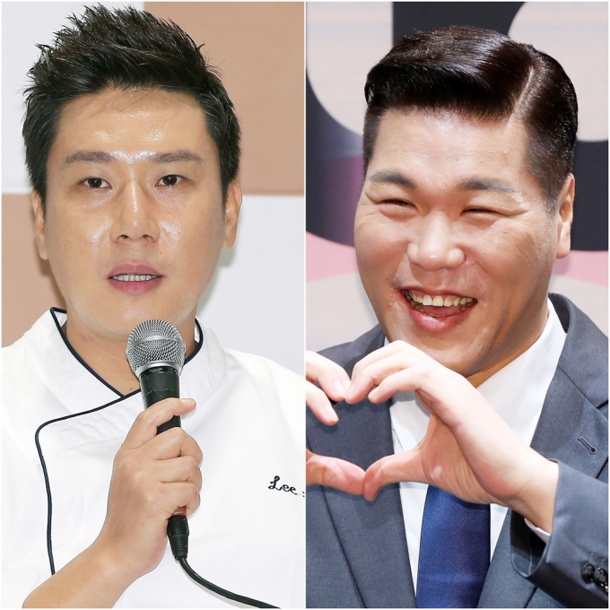 방송인 이상민이 지난 6일 SBS 예능프로그램 '미운 우리 새끼'에서 동료 서장훈이 전달한 축의금 액수를 공개해 놀라우을 자아냈다. 사진은 2015년 7월30일 방송인 이상민이 TV조선 프로그램 '앞치마 휘날리며' 제작발표회에서 인사말을 하는 장면과 지난해 8월13일 방송인 서장훈이 JTBC 프로그램 '이혼 숙려 캠프' 제작발표회에서 포즈를 취하고 있는 모습(오른쪽). /사진= 머니투데이 
