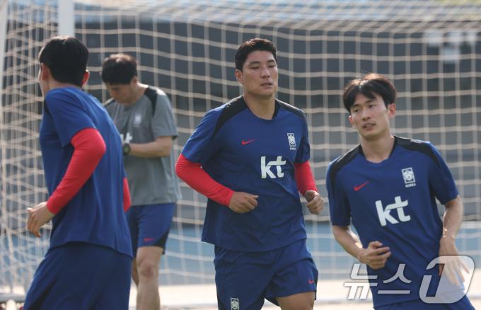 축구대표팀 주전 공격수 주민규. /뉴스1 ⓒ News1 김영운 기자