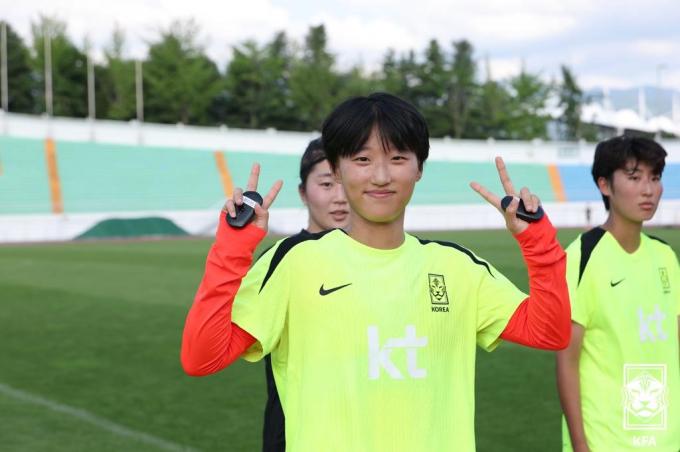 한국 여자축구대표팀의 공격수 정다빈이 노르웨이 무대에 진출한다.(대한축구협회 제공)
