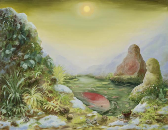 Minyoung Choi_2025_Fish Mother_oil on linen_170 x 220 cm_Courtesy of Gallery Baton. (갤러리바톤 제공)