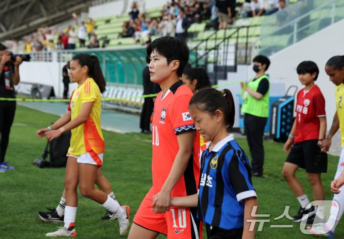 여자축구대표팀의 지소연. 2025.5.30/뉴스1 ⓒ News1 이승배 기자