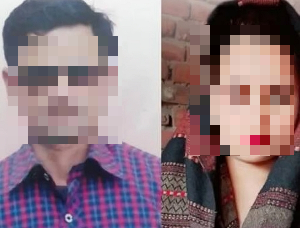 인도에서 황당한 불륜 사건이 발생했다. 사진은 아들의 약혼녀와 불륜을 저지른 55세 남성 샤켈과 22세 여성 아이샤. /사진=현지 매체 캡처