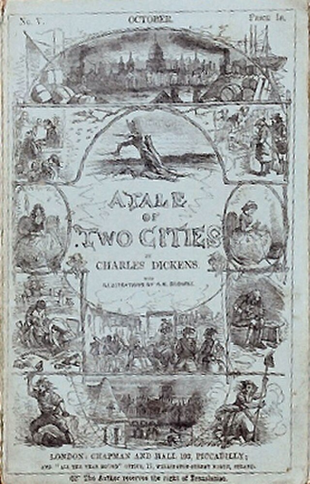 '두 도시 이야기'. (출처: Chapman & Hall, 1859, Public domain, via Wikimedia Commons)