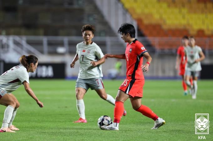 여자 축구대표팀 공격수 전유경. (대한축구협회 제공)