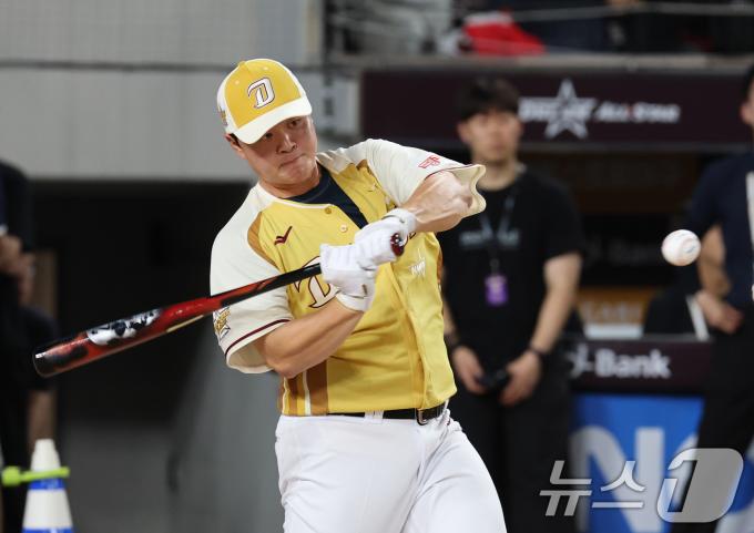 11일 대전 한화생명볼파크에서 열린 KBO 퓨처스 올스타전에서 김형준이 홈런 레이스에 참가하고 있다. 2025.7.11/뉴스1 ⓒ News1 김기태 기자
