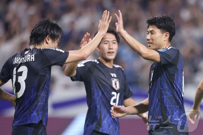 일본 축구대표팀이 동아시안컵서 중국을 꺾었다. 사진은 월드컵 아시아 예선 당시의 일본.ⓒ AFP=뉴스1