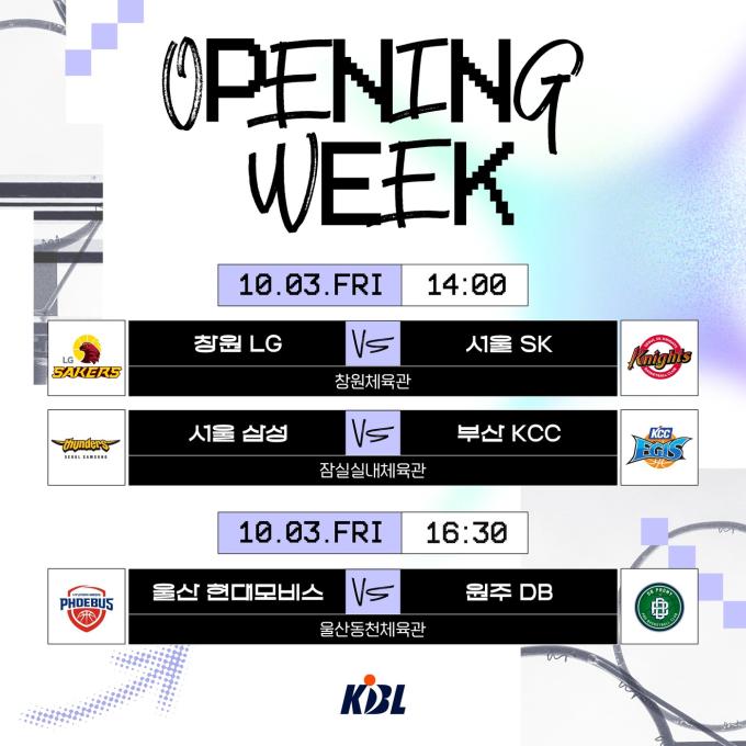2025-26시즌 프로농구가 10월 3일 개막한다.(KBL 제공)