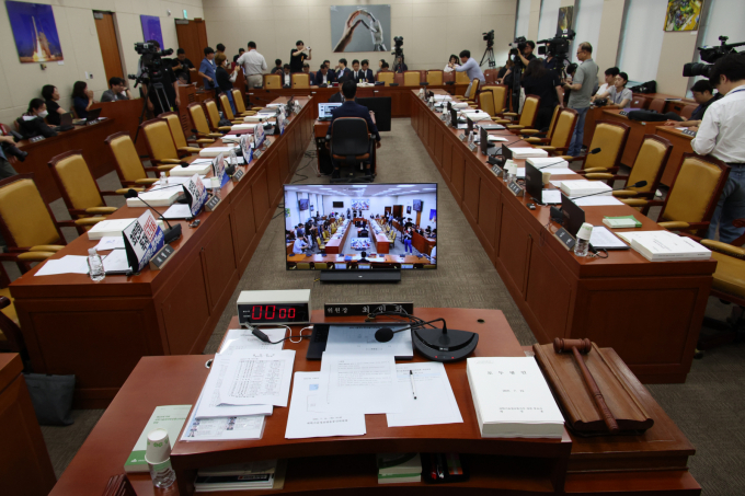 14일 서울 여의도 국회에서 열린 인사청문회 회의 속개를 기다리는 모습. /사진=뉴스1