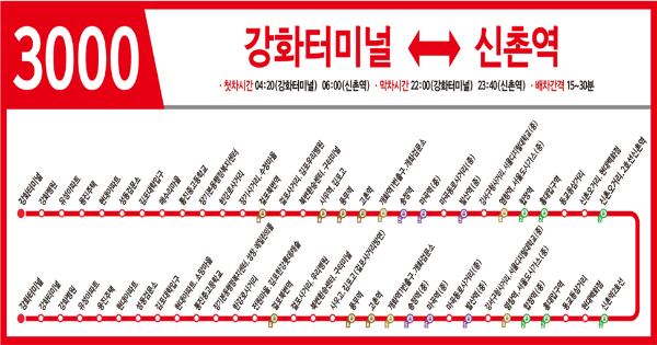 3000번 노선도. /사진제공=인천시