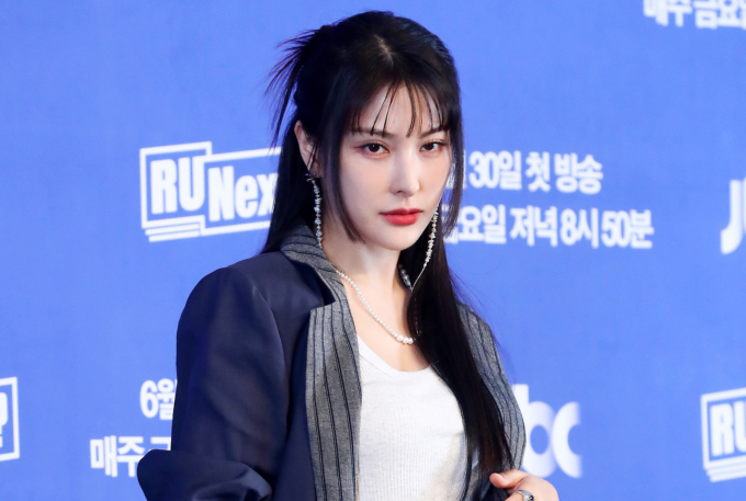 그룹 카라의 박규리가 전 남자친구 송자호가 연루된 '피카코인 투자사기 사건'과 관련해 증인으로 법정에 섰다. 사진은 지난 2023년 6월 서울 마포구 상암동 스탠포드 서울에서 진행된 JTBC 서바이벌 예능 'R U Next?' 제작발표회에 참석한 카라 박규리./사진=머니투데이