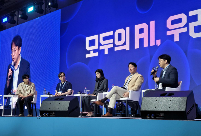 이예하 뷰노 대표가 18일 의료 AI(인공지능)의 중요성을 강조했다. 사진은 제48회 대한상공회의소 하계포럼 AI 토크쇼에 참여한 이 대표. /사진=뷰노