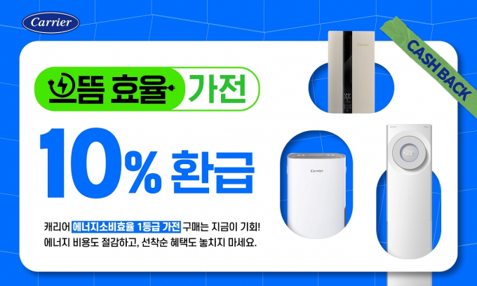 오텍캐리어가 산업통상자원부가 주관하는 '으뜸효율 가전제품 환급사업'에 동참한다. /사진=오텍캐리어