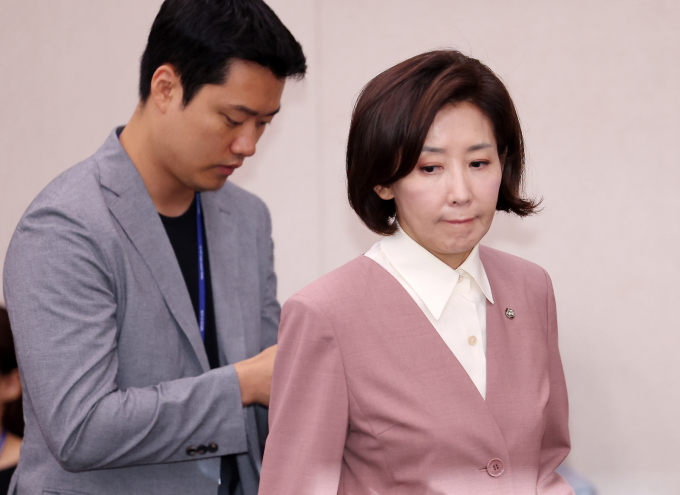 5선 중진 나경원 의원이 국민의힘 전당대회 불출마를 선언했따. 사진은 지난 17일 서울 여의도 국회 산업통상자원중소벤처기업위원회에서 열린 김정관 산업통상자원부 장관 후보자 인사청문회에 참석한 나경원 의원의 모습. /사진=뉴시스 