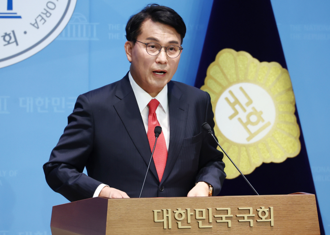 사진은 지난달 14일 윤상현 국민의힘 의원이 서울 여의도 국회 소통관에서 당내 현안 관련 기자회견을 하고 있는 모습. /사진=뉴스1