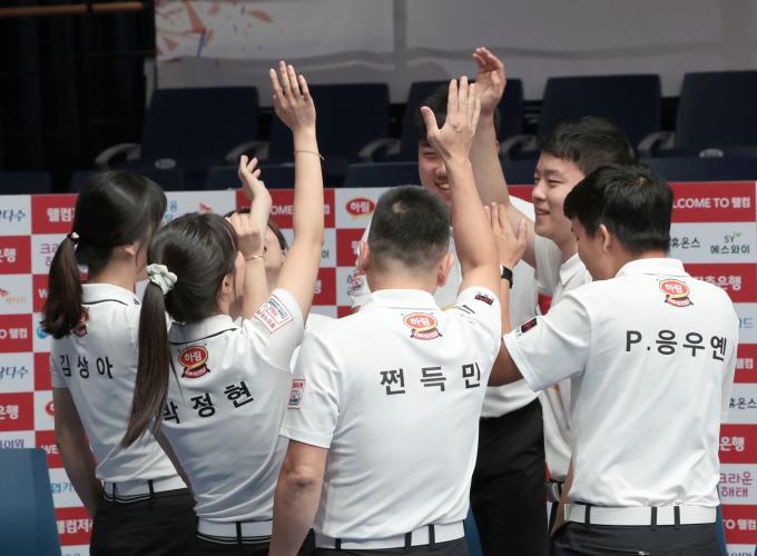 프로당구 팀리그에서 2연승을 달린 하림([PBA 제공)