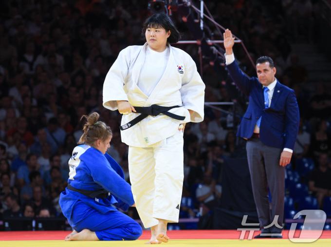 한국 유도대표팀의 간판 김하윤2024.8.3/뉴스1 ⓒ News1 박정호 기자