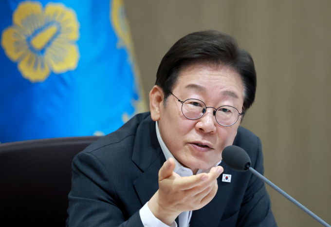 이재명 대통령이 다음달 1일 서울 용산구 대통령실에서 전국 17개 시·도 단체장들과 간담회를 갖는다. 사진은 이재명 대통령이 29일 서울 용산 대통령실 청사에서 열린 국무회의에서 발언하고 있는 모습. /사진=뉴시스(대통령실통신사진기자단)