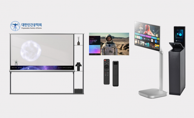  (왼쪽부터) ▲LG 시그니처 올레드 T ▲webOS AI UX 플랫폼 ▲LG AI 매직 리모컨 ▲LG 스마트모니터 스윙 ▲LG 마이컵. / 사진=LG전자