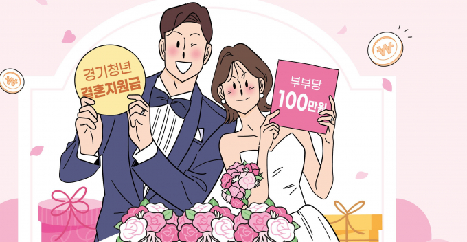 경기도 청년참여기구의 제안에 따라 추진하는 경기 청년 결혼지원사업 안내.  /사진제공=경기도