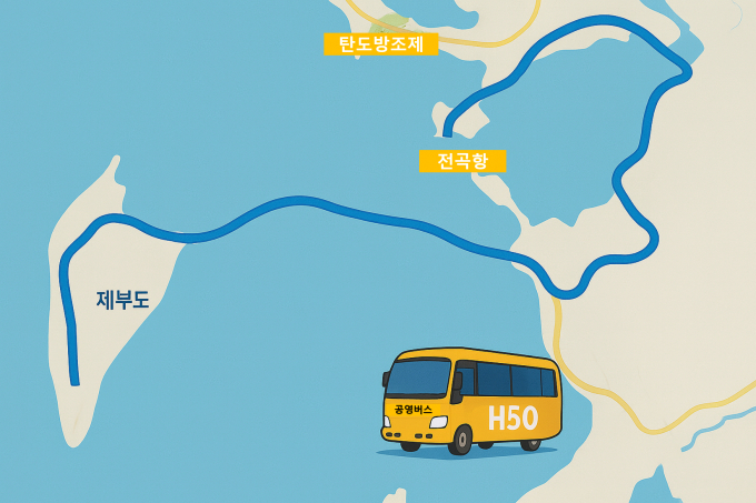 H50번 노선도. /사진제공=화성도시공사